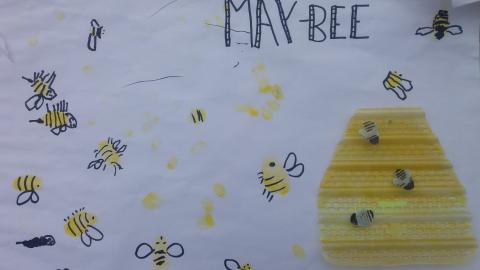 photo of bee art we created